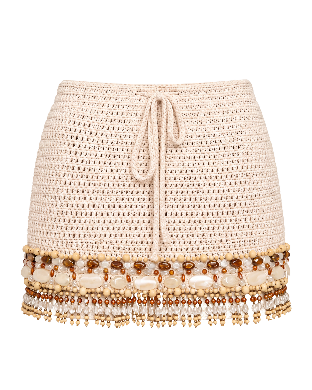 Skirt Crochet Embroidered Ecru by Yasoli, still