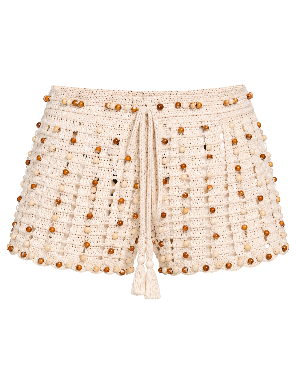 Shorts Crochet Embroidered Ecru by Yasoli, still