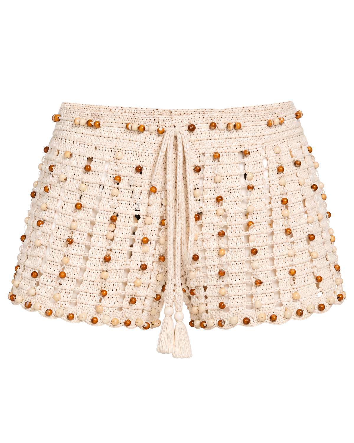 Shorts Crochet Embroidered Ecru by Yasoli, still