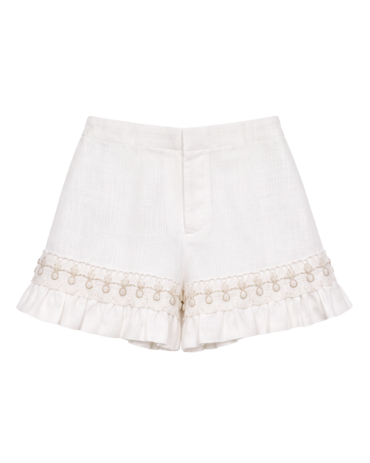 Shorts Linen Off White Lace by Yasoli, still
