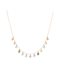 Necklace Zirconia Multicolor Drops