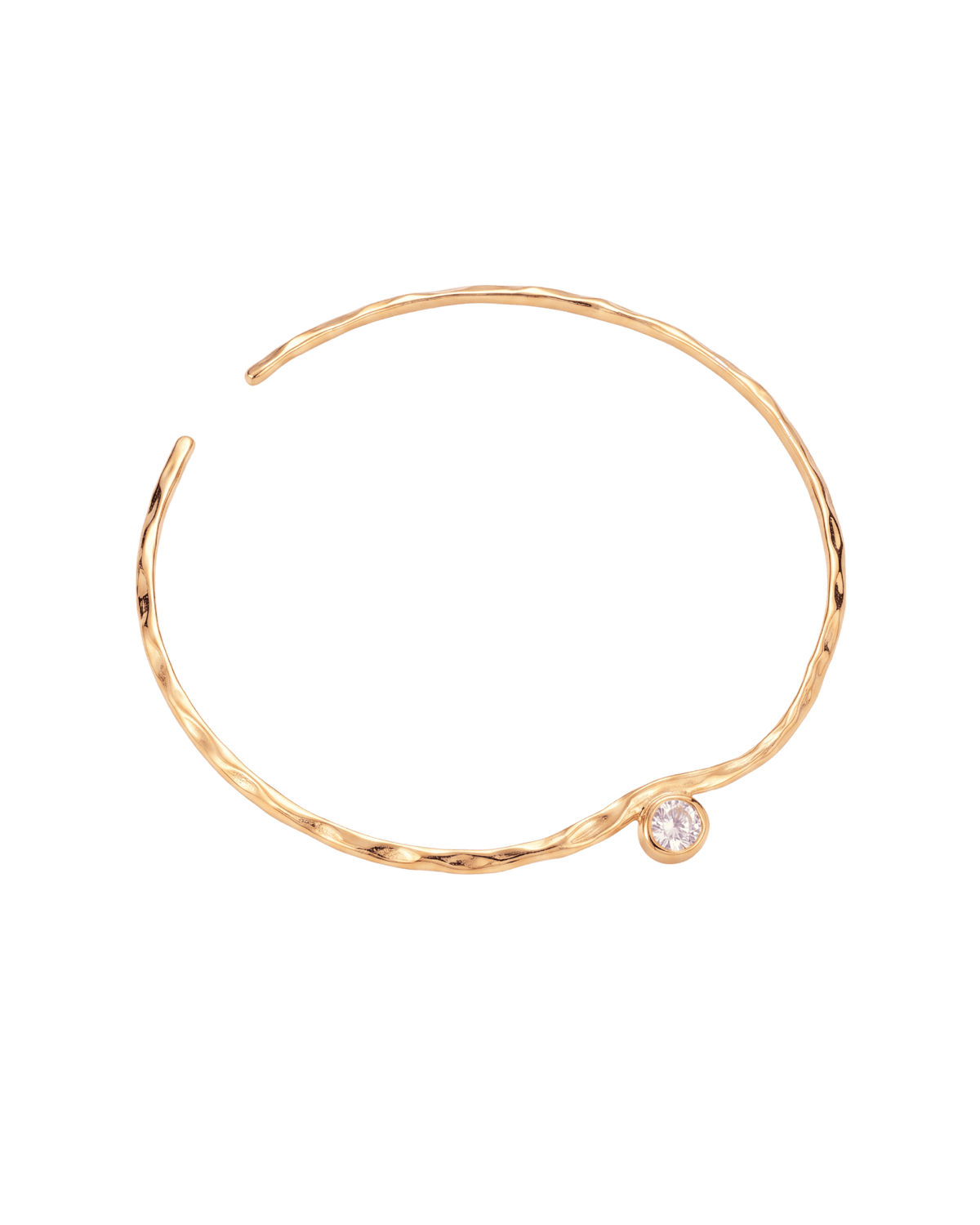Choker Trajetos Gold Crystal Stone by Isvi