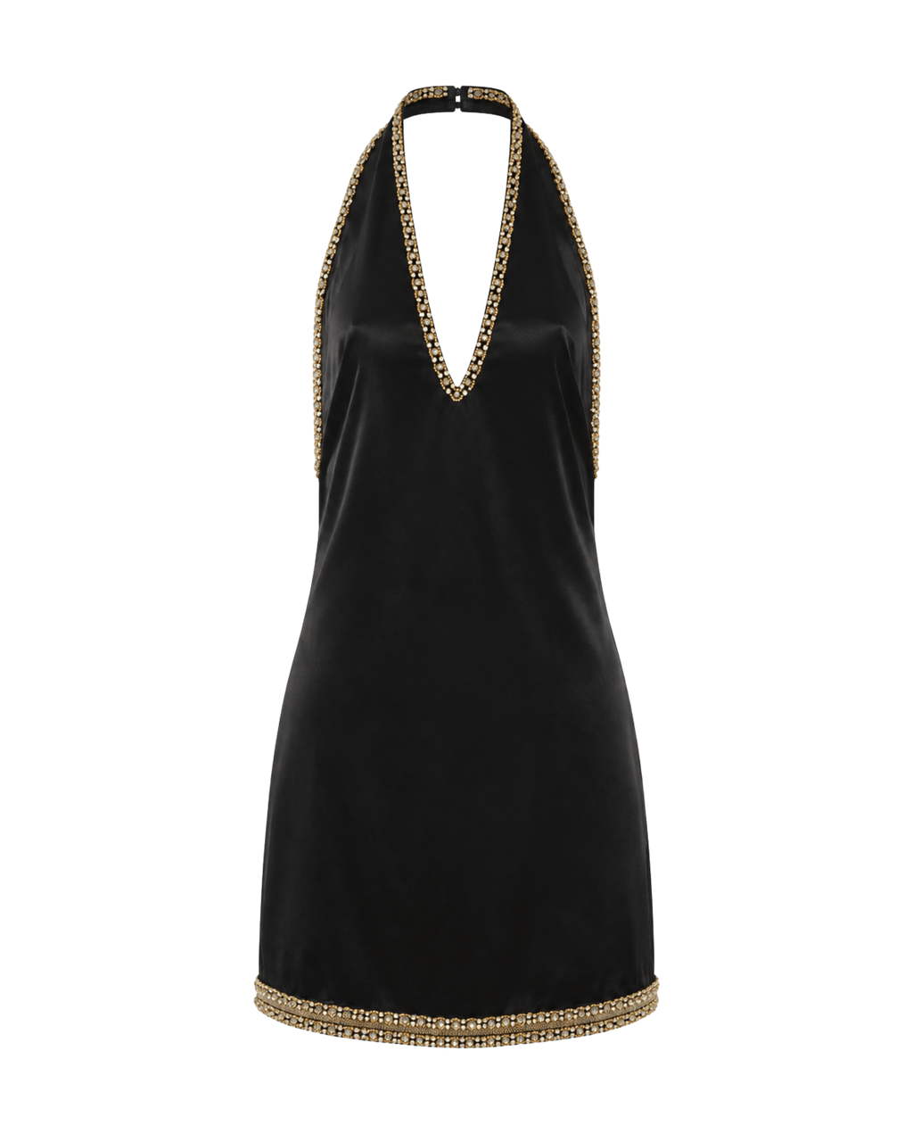Dress Crepe Black Back Neckline