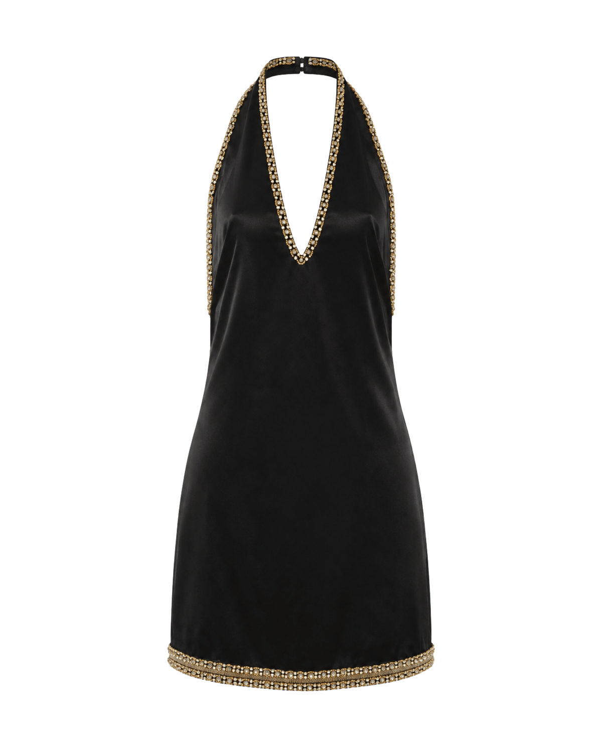 Dress Crepe Black Back Neckline
