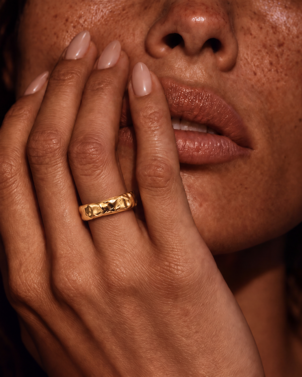 Ring Marshmallow Round Gold